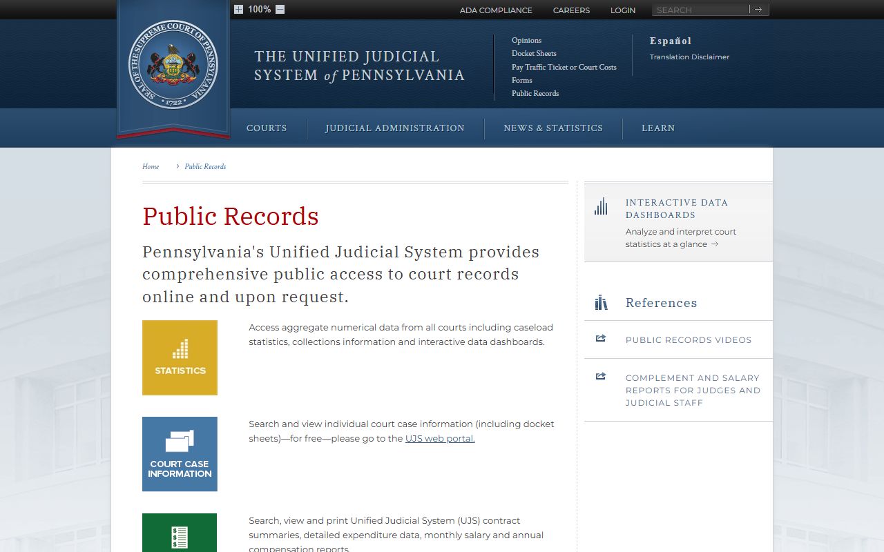 Jefferson County court records Pennsylvania public records page