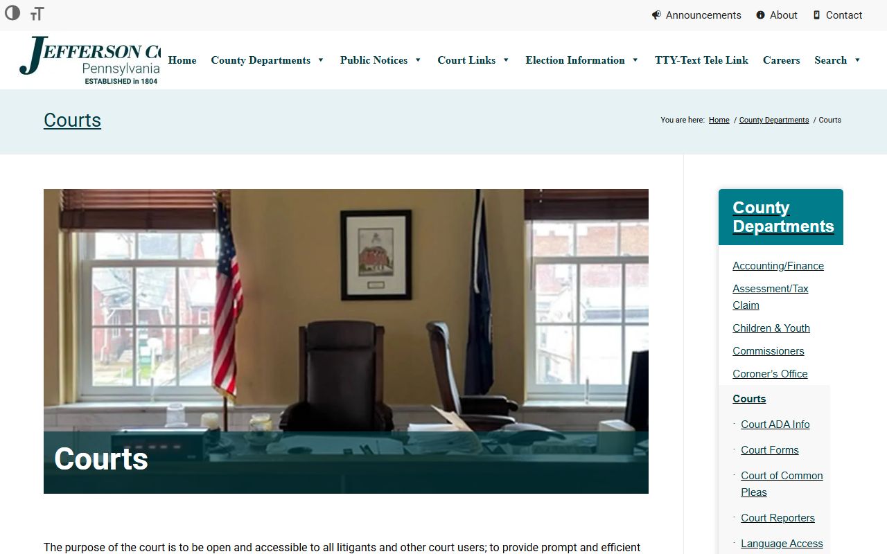 Jefferson County Court records county courts landing page