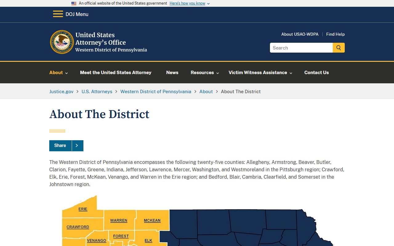 Jefferson County warrant records federal district context